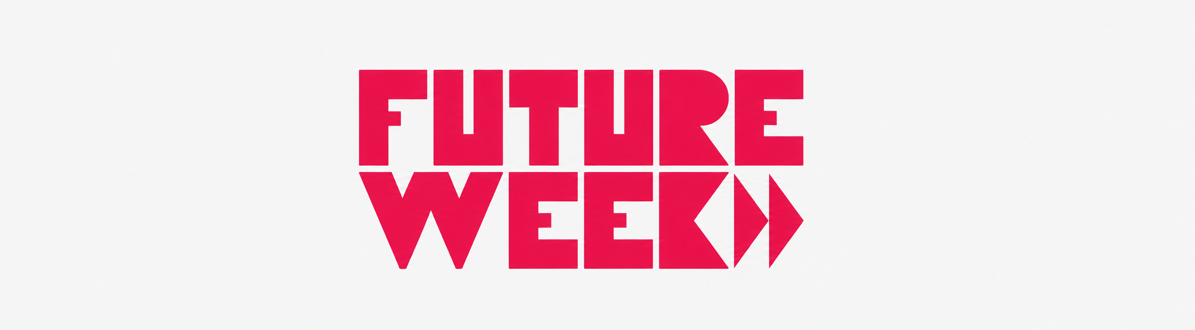 Logo della Future Week su sfondo bianco.